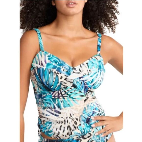 FANTASIE Kabini Oasis Twist Underwire Tankini Top - 34I - Picture 1 of 6